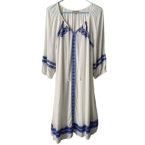 Gibson Latimer Embroidered Midi Dress Medium NWOT